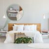 Barydat 2 Pcs Modern Acrylic Floating Nightstand Clear Floating Side Tables Bedroom Set of 2 Sturdy Floating Bedside Table Durable Wall Mounted S