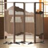 2pc Folding Room Divider Stand,Screen Panel Feet Room Divider Bracket Plastic Base Support Legs for Hotel Home Office