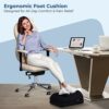 Foot Rest Under Desk Cushion - Adjustable Height 15 cm - Foot Stool - Premium Ergonomic Pad for Extra Leg Support - Breathable Mesh Cover - Non-S