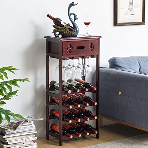 Yalych Home Kitchen Wine Racks Paulownia Wine Rack Decoration, Creative Wine Holder, Solid Wood Display Rack, Wine Bottle Racks for Home Living R