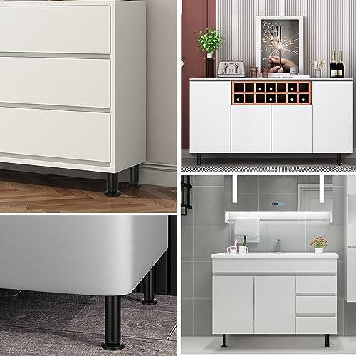 KRIZJUES Bed Leg, Metal Bed Leg Replacement, Bed with Adjustable Leg Heavy Bed Central Frame Flat Noodles Support Leg Cupboard Sofa Bed Frame Rep