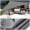 Triangle Sun Sail Shade Waterproof, 3m x 4m x 5m Grey Beige Right Angle Garden Canopy with 2 Colors 4 Sizes Optional, 3 Ropes, UV Block, Patio Su