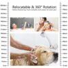 Sunivaca Shower Head Holder with Vacuum Suction Cup, Strong Suction Power, 360° Rotation Adjustable Shower Wall Bracket, Removable Shower Head Mo