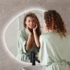 Tulup Mirror For The Home Room Decoration Neutral Light 90 cm Mirror Cloud Spot Prime Irregular Mirror LED Interior Design