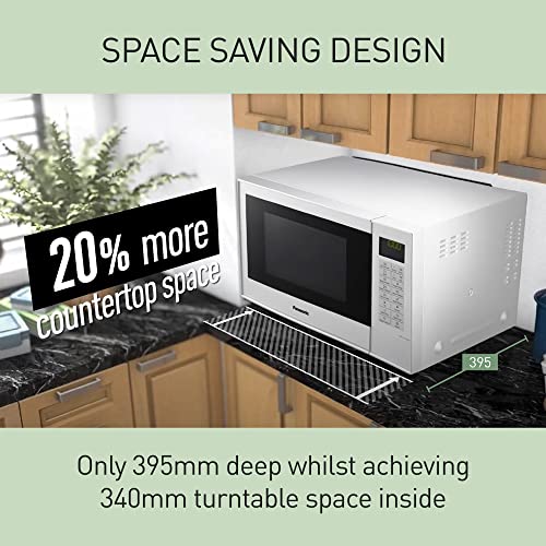 Panasonic CT57 Slim Combination Microwave Oven & Grill with Turntable, 27 Litres, 1000 W Power, 29 pre-set menus, Silver