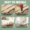 4 Pcs Mattress Slide Stopper, Metal Mattress Retainer Bar for Adjustable Beds, Mattress Holder in Place to Keep Mattress from Sliding, Metal Matt