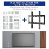 Polarduck Universal TV Mounting Hardware Kit: Fits All TVs Up to 80 inch - Includes M4 M5 M6 M8 Screws Washers & Spacers - Works with Any TV Wall