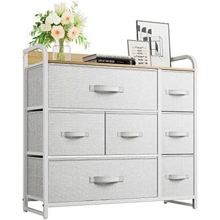 YITAHOME Chest of Drawer - Fabric Dresser with 7 Drawers, Organizer Unit for Bedroom, Living Room, Hallway, Closets & Nursery - Sturdy Steel Fram