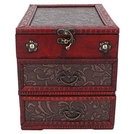 MIAOHY Little Treasure Chest Box Retro Treasure Chest Box with for Living Room for Bedroom for Study