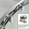 4 Pcs 25mm Shower Door Rollers, Replacement Sliding Shower Door Runners Wheels for 4-6mm Glass, Curved Shower Door Rollers, Shower Enclosure Acce