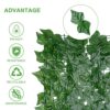 AGJIDSO Artificial Ivy Fence Screening, 3m x 1m (2*3x0.5m) Artificial Hedge Roll, Privacy Fence Screen Artificial Hedge Screening for Garden, Bal