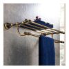 HIGOH Towel Racks, Bathroom Towel Rack Wall Mounted Towel Holder,Antique Bronze Double Towel Racks,Bathroom Shelves Ceramic Accessories Towel Bar