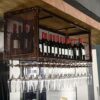 SUCHETA Wine Rack Wall-Mounted Inverted Wine Glass Rack Surrounding Edge Design Iron Hanging Ceiling Decoration Shelf Industrial Bottle Holder Wi