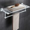HIGOH Towel Racks, Bathroom Towel Rack Wall Mounted Towel Holder,Towel Rack Towel Rail,Bathroom Shelf Accessories,Wall Mounted Towel Holder/40Cm