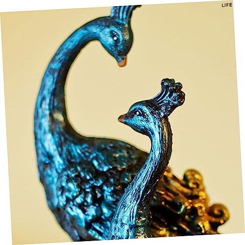 Abaodam home decoration desktop ornament mini toy outdoor decor resin peacock figurine miniature toys couple creative adornment creative ornament