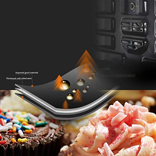 KKYKP Rotisserie Convection Toaster Oven, Stainless Steel -Dimensional Hot Air Circulation with Furnace Lamp