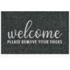 AAZZKANG Doormat Outdoor Entrance with Non Slip Rubber Backing Welcome Please Remove Your Shoes Mat Easy to Clean Indoor Door Mat for Entrance
