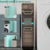 OPSREY Narrow Bathroom Storage Cabinet with Drawer, Large Capacity Tall Slim Bathroom Floor Cabinet with Plastic Drawers and Casters Vertical Sto