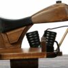 Stylish Simplicity Wooden Motorcycle Modeling Wine Rack Decoration Household Wine Bottle Rack Living Room Porch Desktop Bar Restaurant Decoration