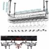 SUCHETA Hanging Wine Rack with Glass Holder and Shelf, Wine Lovers Bar Furniture& Metal Wine Racks Wall Shelf For Bar/Wine Bottle Holder Wall Han