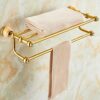 HIGOH Towel Racks,Bathroom Towel Rack Wall Mounted Towel Holder,Bath Hardware Copper Jade Accessories Towel Rack/Bar,Bath Shelf,Towel Holder Bras