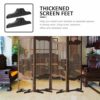 2pc Folding Room Divider Stand,Screen Panel Feet Room Divider Bracket Plastic Base Support Legs for Hotel Home Office