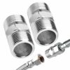 2Pcs Stainless Steel Shower Hose Connector Durable and Damage Resistant Shower Hose Connector Male to Female Ideal for Air Hoses Fuel Hoses Water
