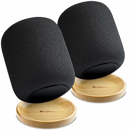 Bangcheer Bamboo Stand for Homepod/HomePod 2 with Non-Slip Feet and Scratch Resistant Elegant Space Saving Smart Speaker Bamboo Holder Enhance Ho
