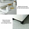 OPSREY Small Bathroom Storage Corner Floor Cabinet, Narrow Bath Sink Organizer with Drawers and Casters, Toilet Paper Organizer Cabinet