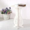 White Small Coffee Table Desk Wood Plastic Board Round Small Tea Corner Table Side End Occasional Lampe Plant Table Rack Stand Home Furniture Rac