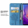 Thoankj Samsung A34 5G Phone Case, PU Leather Flip Notebook Wallet Cover Embossed Cat Tree with Magnetic Stand Card Holder Slot Folio Soft TPU Bu