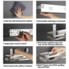 Tbkoly Shower Shelf No Drilling -Adhesive Shower Basket Stainless Steel Shower Shelf Bathroom Shelf Brushed 30 cm