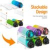Water Bottle Organizer,Water Bottle Holder for Cabinet,Stackable Cup Organizer Plastic Fridge Wine Racks for Kitchen Countertop Freezer Pantry Or