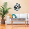 Relaxdays Collage Multi Frame, for 10 Photos, for Pictures 9 x 13 cm,Vertical & Horizontal Format, H x W 55 x 50 cm, White, One Size