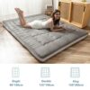 YOSHOOT Futon Mattress, Padded Japanese Floor Mattress Quilted Bed Mattress Topper, Extra Thick Folding Sleeping Pad Breathable Floor Lounger Gue