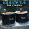 Explore Ice Bath Tub for Athletes [Improved Model] - Extra Large Cold Tub, Premium Cold Plunge Tub Outdoor, Portable Ice Bath, Ice Barrel Cold Th