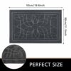 7VSTOHS Door Mats Indoor Outdoor 50x80cm, Dirt Trapper Non Slip Outdoor Mats, Absorbent Washable Doormats for Front Back Door Outside and Inside,