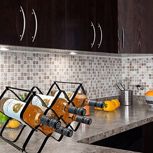 Yehchi Countertop Wine Rack Freestanding,Metal Lattice 10 Bottle Wall Mountable Wine Rack Free Mobile Small Wine Rack Holder,Tabletop Wine Storag