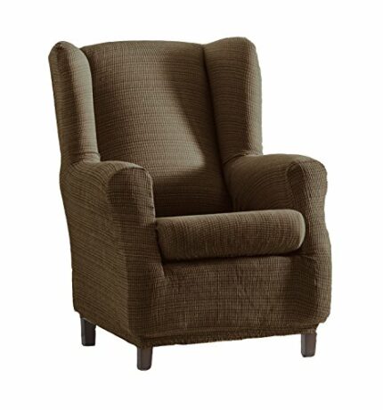 Eysa Aquiles Elastic Wing Chair Colour 07-Brown, Polyester-Cotton, brown, 37 x 29 x 5 cm