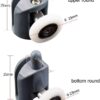 Shower Door Rollers, Set of 8 Single Shower Door Runners/Wheels/Pulleys/Guides 23mm Diameter Home Bathroom DIY Replacement Parts(4 Upper Rollers