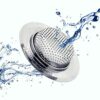 2pcs Kitchen Bathroom Sink Strainer, Stainless Steel Drain Filter, Prevent Clogging, 2.75 Inch/7cm Outer Diameter
