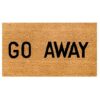 THEODORE MAGNUS Natural Coir Doormat with Non-Slip Backing - 17 x 30 - Outdoor / Indoor - Natural - Live Laugh Leave - COIR-1730-15-405