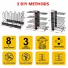 ARVINKEY Pot Rack Organizers, 8 Tiers Pan Organizer Rack for Cabinet, Adjustable Pot Lid Holders & Pan Rack With 3 DIY Methods for Kitchen Counte