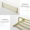HIGOH Towel Racks, Bathroom Towel Rack Wall Mounted Towel Holder,Bathroom Accessories Towel Rack Shelf,Brushed Towel Hanger,Wall Mounted Towel Ho