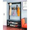 Coat Rack with Bench Coat Racks with 10 Hooks Metal Frame Coat Rack with Bench Coat Rack with Bench for Hallway, Entryway, 80/100 * 33 * 172cm (1