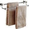 Towel Bar 304 Stainless Steel Towel Rack Double Towel Bracket Lever Towel Rail Wall Hanging Towel Holder for Bathroom Balcony Kitchen Towel Hangi