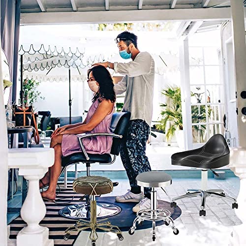 AANAN Stools,Ergonomic Rolling Stool Beauty Stool, Height Adjustable Swivel Stool on Wheels, Heavy Duty Stool for Salon, Massage, Bar, Office,Cli