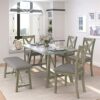 DINGZZ Rectangular White Sintered Stone Dining Table Black X-Shaped Carbon Steel Legs