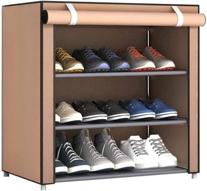 FAiruo Simple Shoe Cabinet Roller Shutter Door Assembly Household Storage Shoe Rack Economical Dormitory Shoe Rack