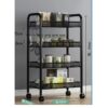 ZCMEB Kitchen Rack Storage Rack Bathroom Bedroom Storage Movable Trolley Storage Rack